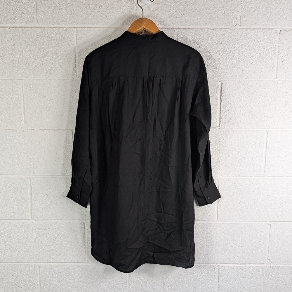 Isabel Marant Etoile Dress Womens 38 Black Bilboa Embroidered Tunic Minimal - Picture 9 of 10